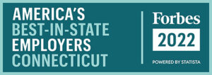 Image of America's Best-In-State Employers Connecticut 2022 by Forbes logo