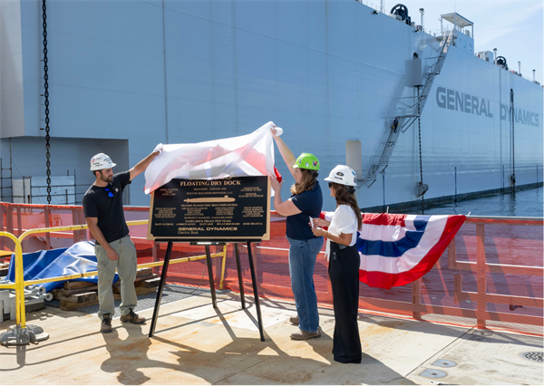 Atlas Plaque Unveiled, Honoring Plank Owners at South Yard Ceremony